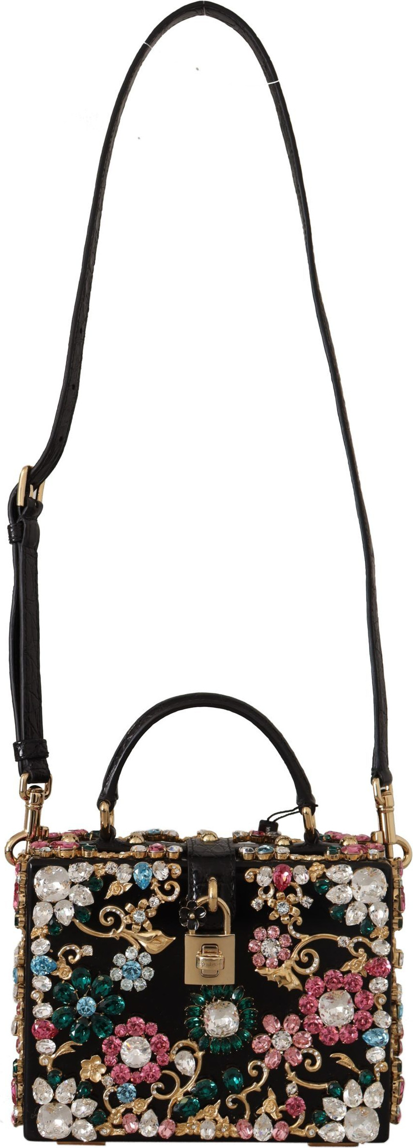 Sumka Dolce & Gabbana Exotic Black Croc Box Bag jilosi bilan