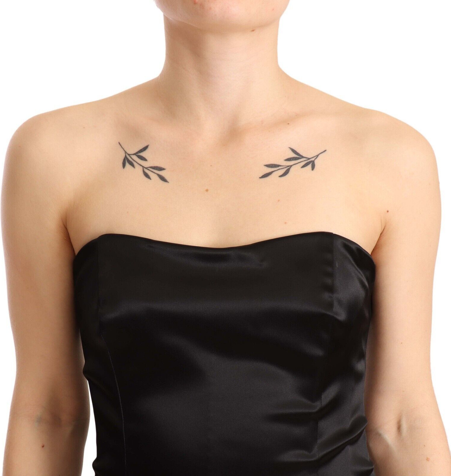 Halat Dolce & Gabbana Qora Ipak Stretch Mermaid Kiyimi