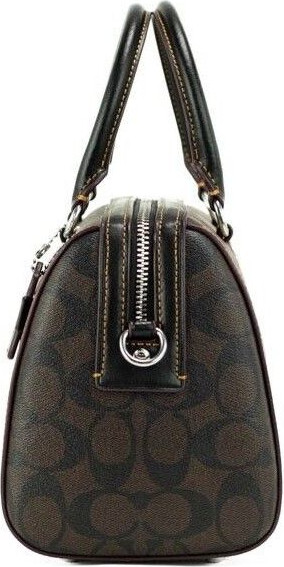 Sumka Koptok Coach Rowan Oʻrtacha Leopard Print Cheklangan Kanvas Sumka Koptok