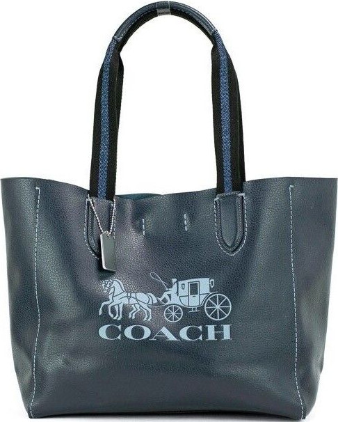 Tote Handbag Coach Derby Medium Horse Carriage Motif
