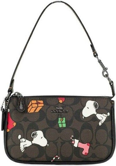 Top Handle Wrist Bag Coach Nolita 19 Mini Holiday Snoopy
