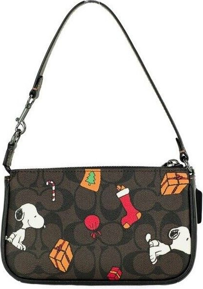 Top Handle Wrist Bag Coach Nolita 19 Mini Holiday Snoopy