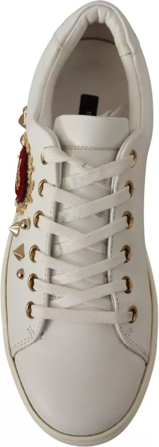 Dolce & Gabbana White Leather Sneakers