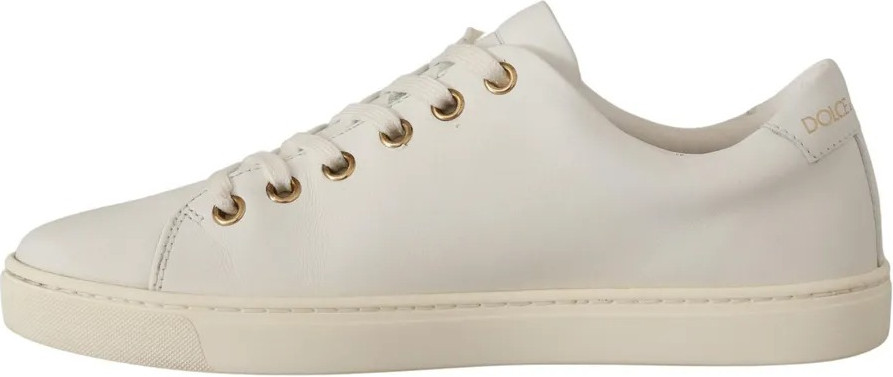 Dolce & Gabbana White Leather Sneakers