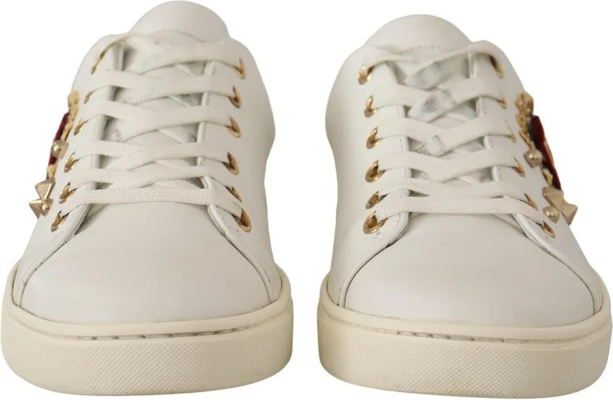 Dolce & Gabbana White Leather Sneakers