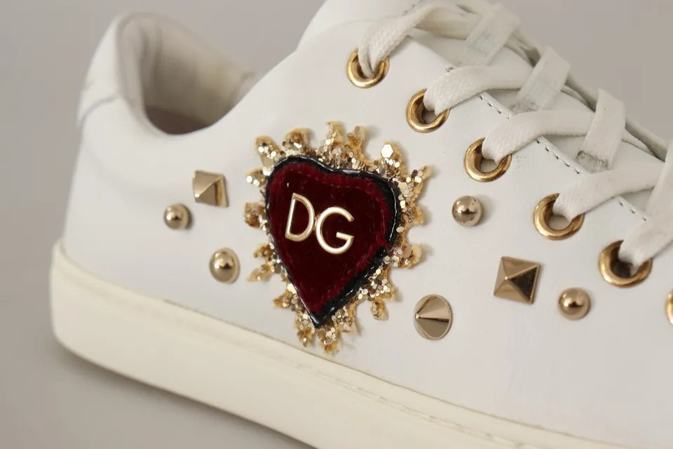 Dolce & Gabbana White Leather Sneakers
