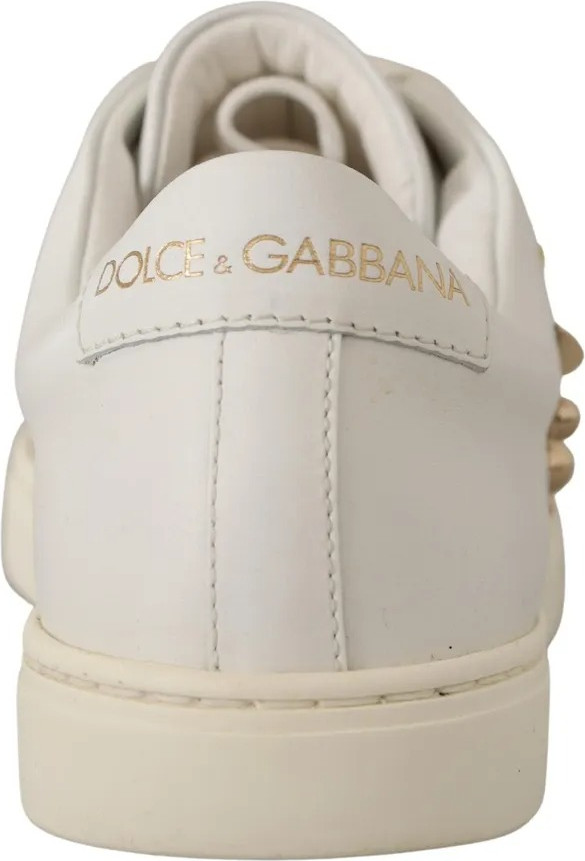 Dolce & Gabbana White Leather Sneakers