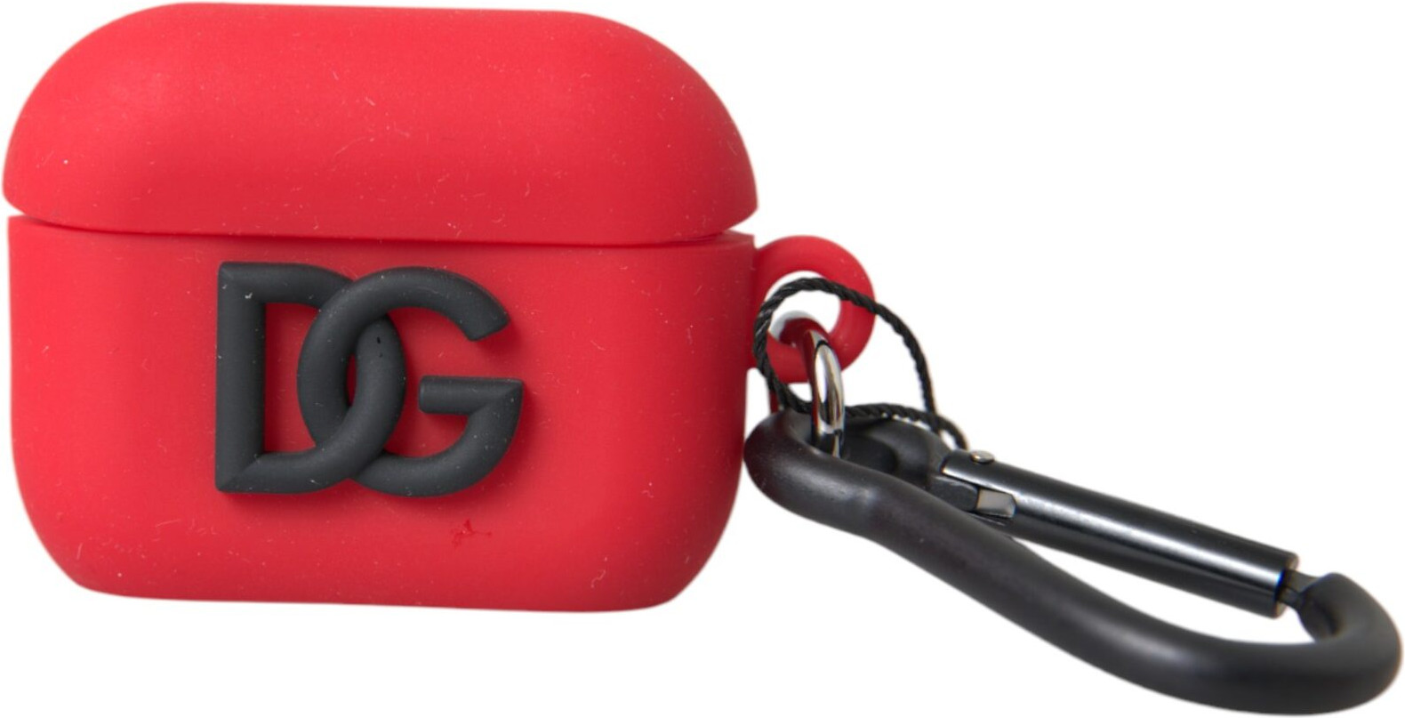 Dolce & Gabbana Qizil Silikon Kauchuk Logotipi Bosilgan AirPods Qopqog'i