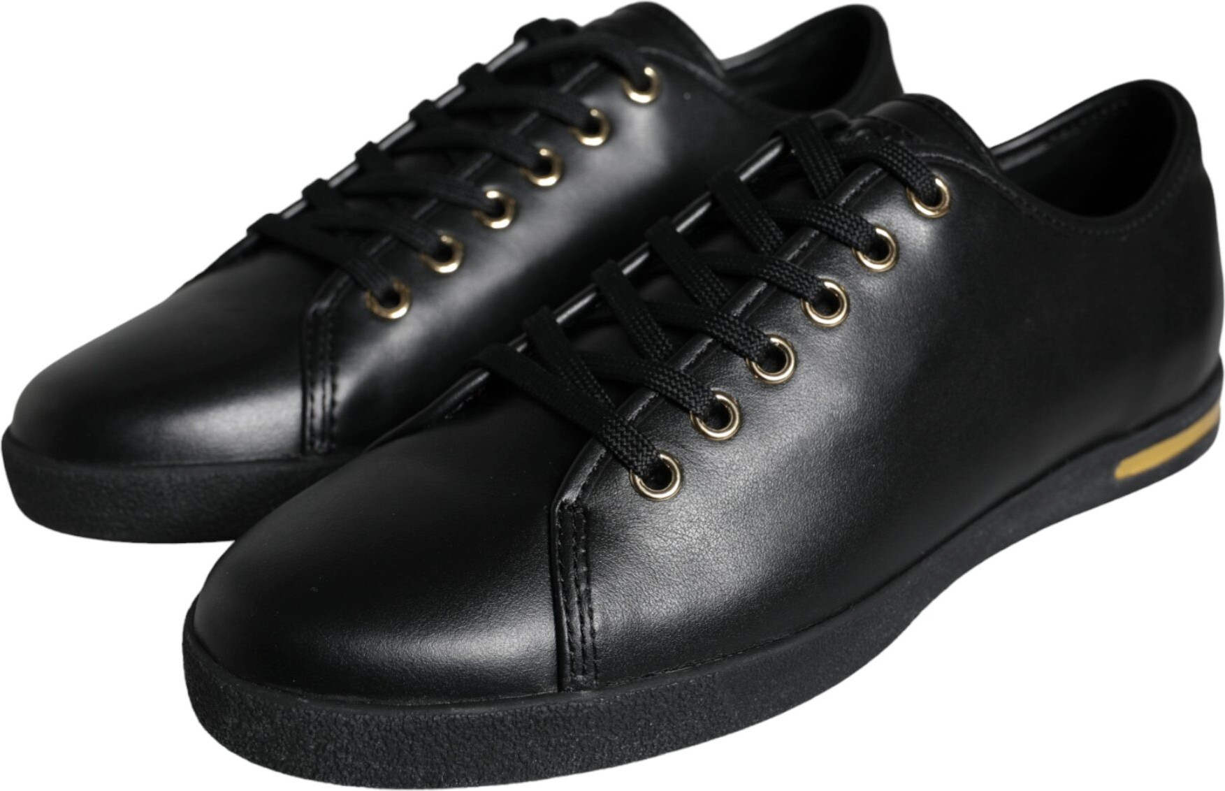 Sneakers Dolce & Gabbana Black Gold Leather Classic