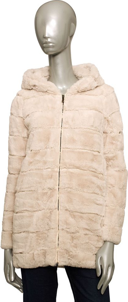 Beige Polyester Women Jacket
