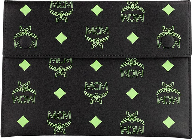 Clutch MCM Color Splash Large Visetos Logosi Tuvli Charmli Sumka 3 ta 1 Trio