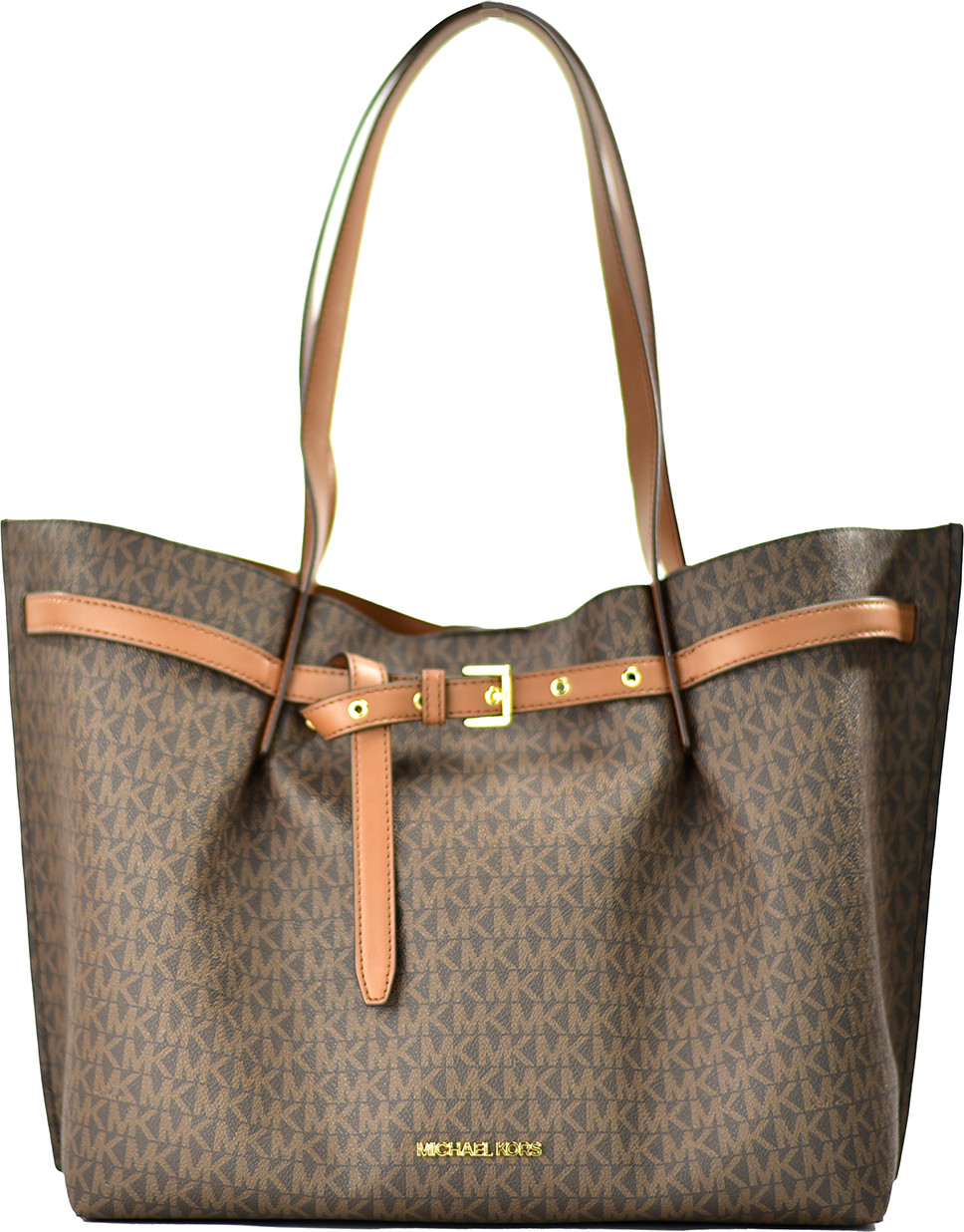Tote Bag Michael Kors Emilia Large Brown Signature PVC East West Tote Bag Purse