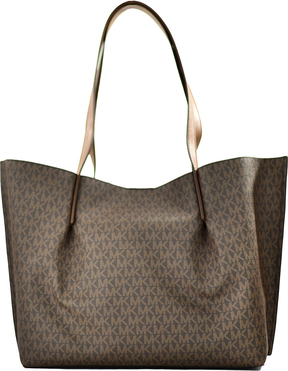 Tote Bag Michael Kors Emilia Large Brown Signature PVC East West Tote Bag Purse