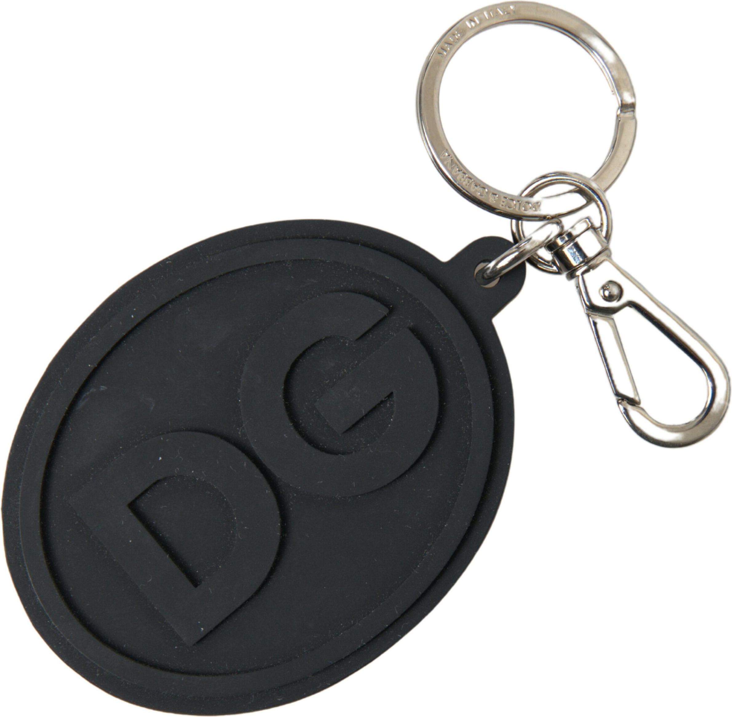 Keychain Dolce & Gabbana Black Rubber DG Logo