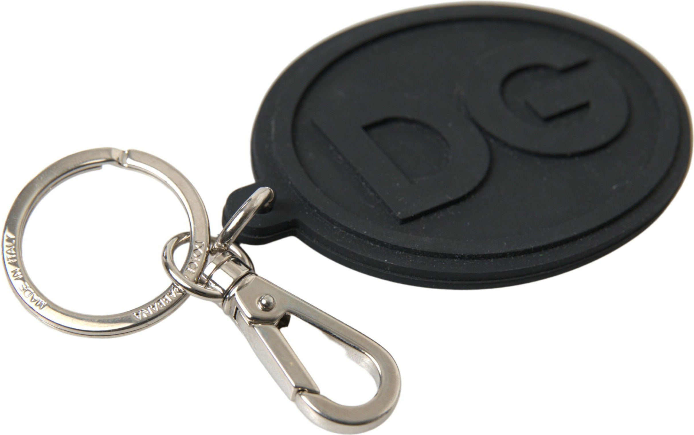 Keychain Dolce & Gabbana Black Rubber DG Logo