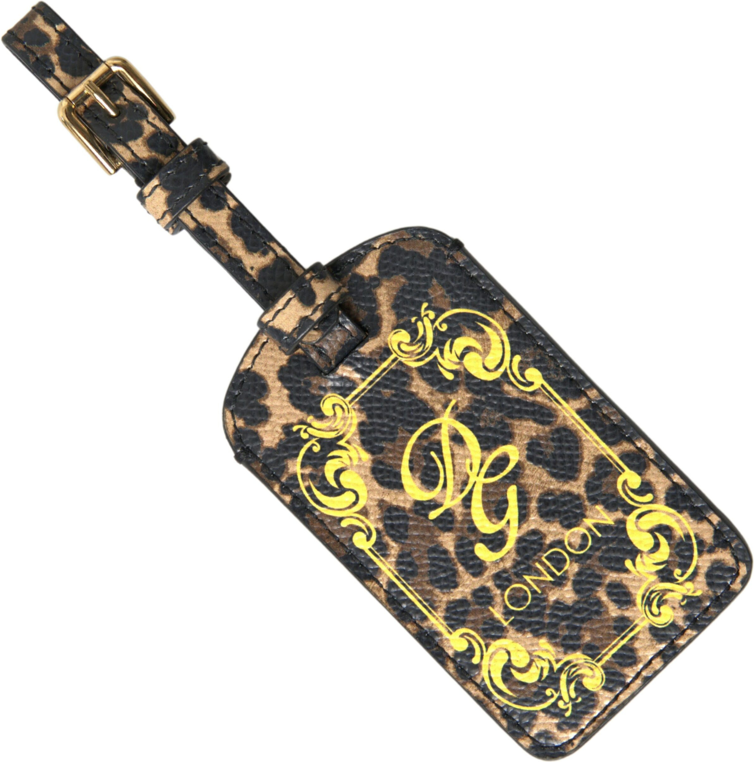 Yo'l Bagaj Tagi Dolce & Gabbana Multicolor Leopard Dauphine ['DG' Belgisi] Charmli