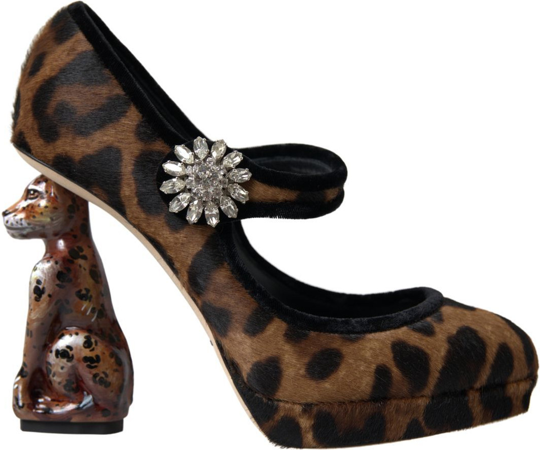 Dolce & Gabbana Leopard Heel Zamshli tuflilar