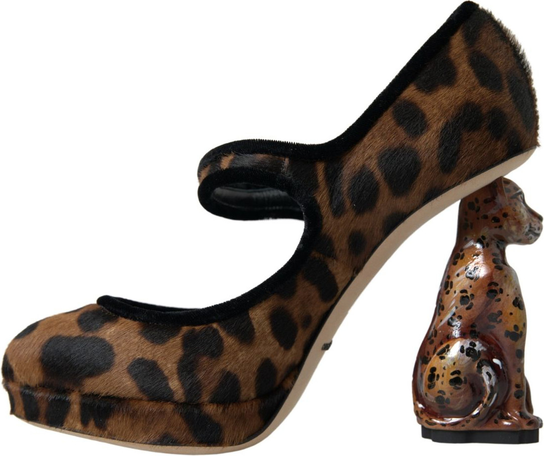 Dolce & Gabbana Leopard Heel Zamshli tuflilar