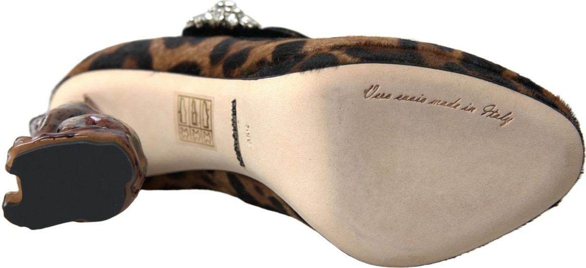 Dolce & Gabbana Leopard Heel Zamshli tuflilar