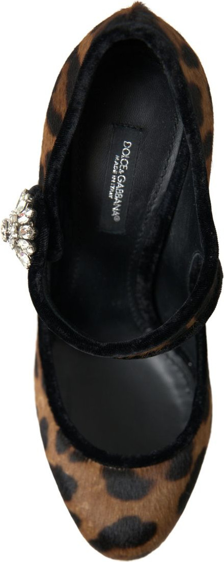 Dolce & Gabbana Leopard Heel Zamshli tuflilar