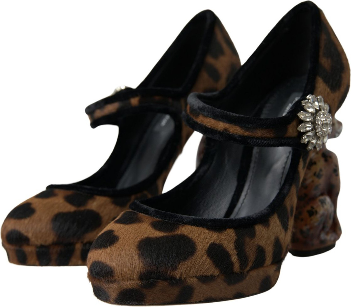 Dolce & Gabbana Leopard Heel Zamshli tuflilar