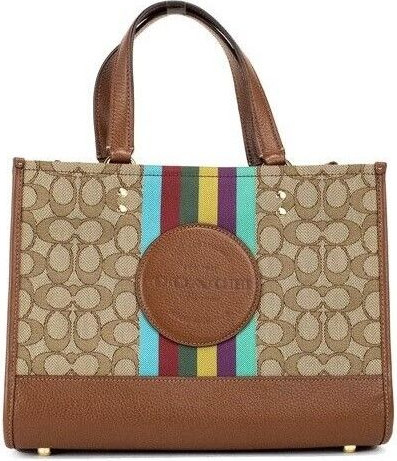 Сумка-тоут Coach Dempsey Medium Legacy Stripe Jacquard Canvas Patch