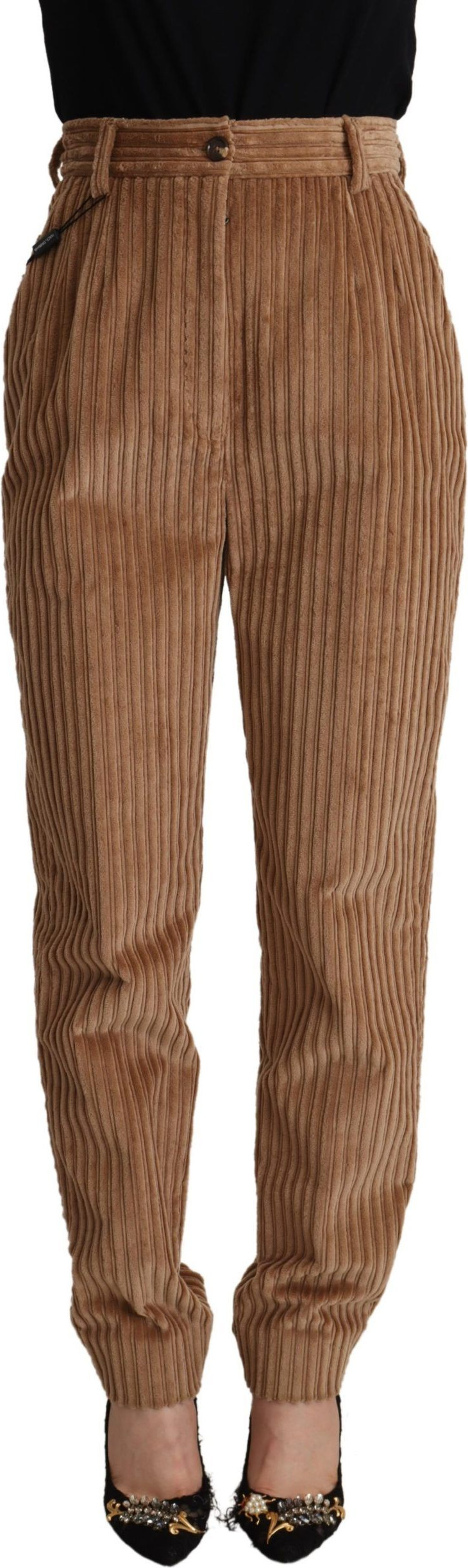 Tapered Pants Dolce & Gabbana Brown Corduroy Cotton Trouser