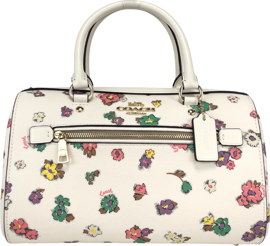 Сумка Coach Floral Field Rowan Medium Satchel Сумка через плечо