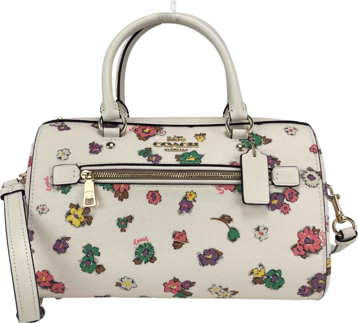 Сумка Coach Floral Field Rowan Medium Satchel Сумка через плечо