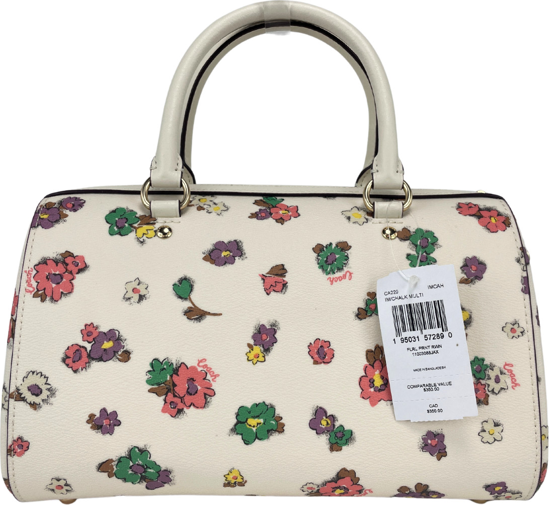 Сумка Coach Floral Field Rowan Medium Satchel Сумка через плечо