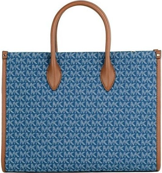 Сумка-тоут Michael Kors Mirella Medium с логотипом из денима East West Tote Handbag