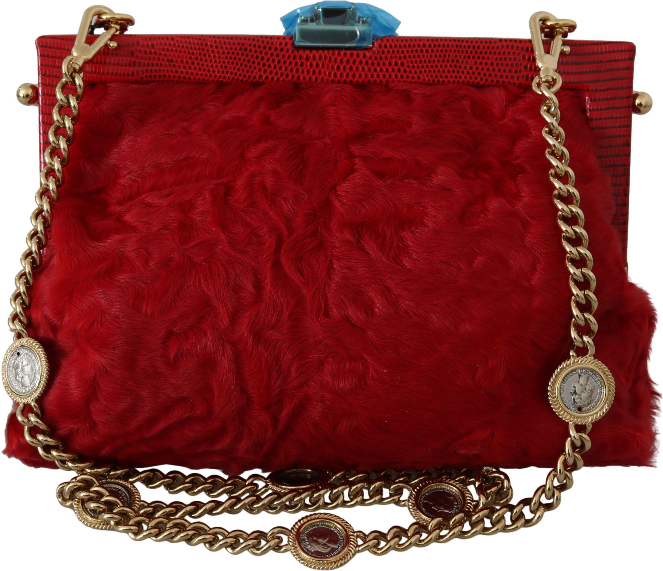 Clutch Dolce & Gabbana Opulent Red Fur VANDA