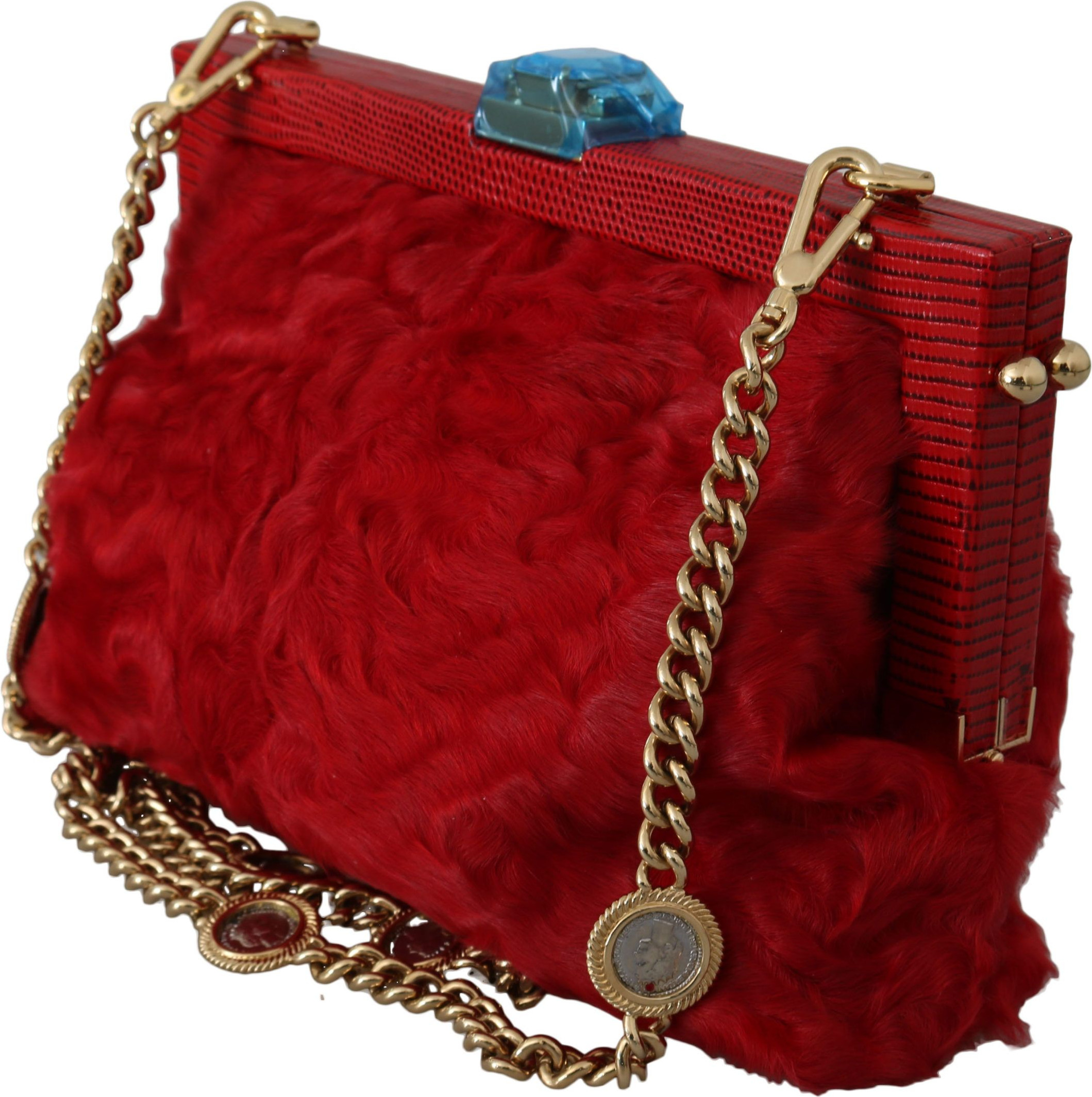 Clutch Dolce & Gabbana Opulent Red Fur VANDA