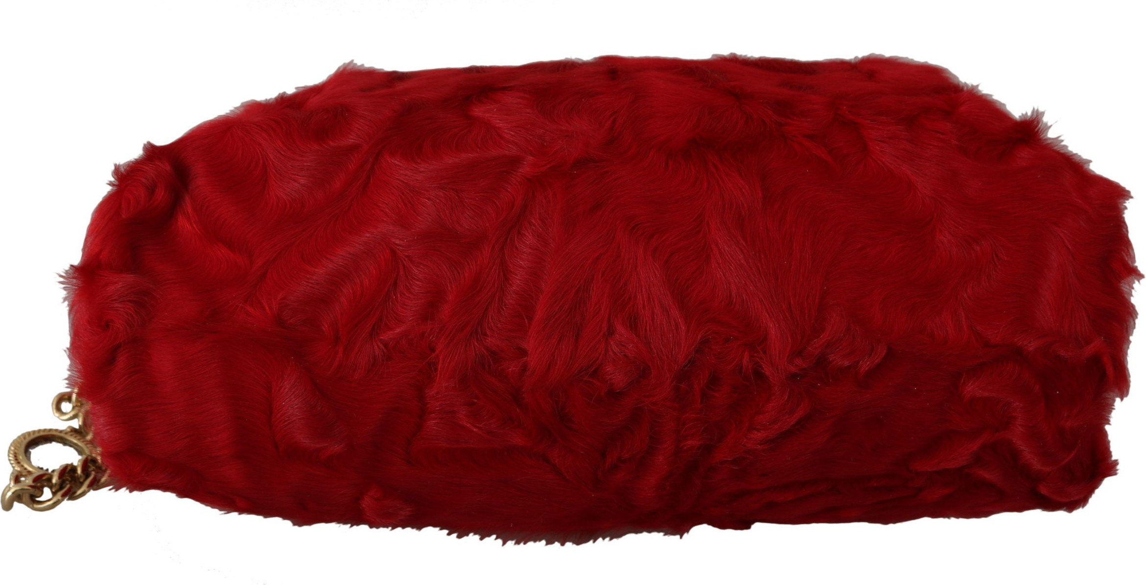 Clutch Dolce & Gabbana Opulent Red Fur VANDA
