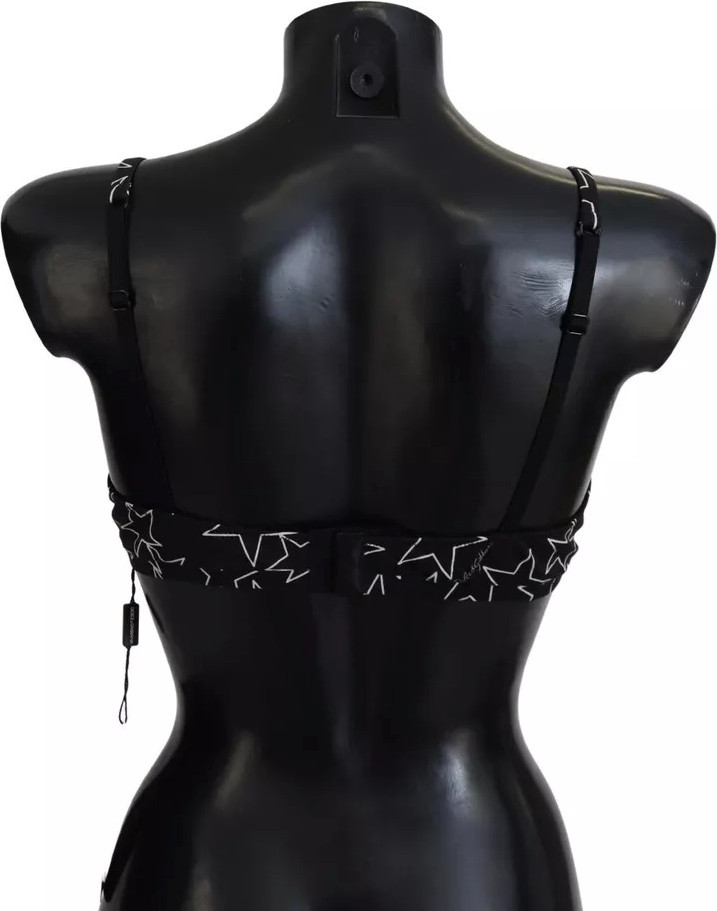 Underwear Dolce & Gabbana Black Millennials Star Non Wire Cotton Bra Underwear
