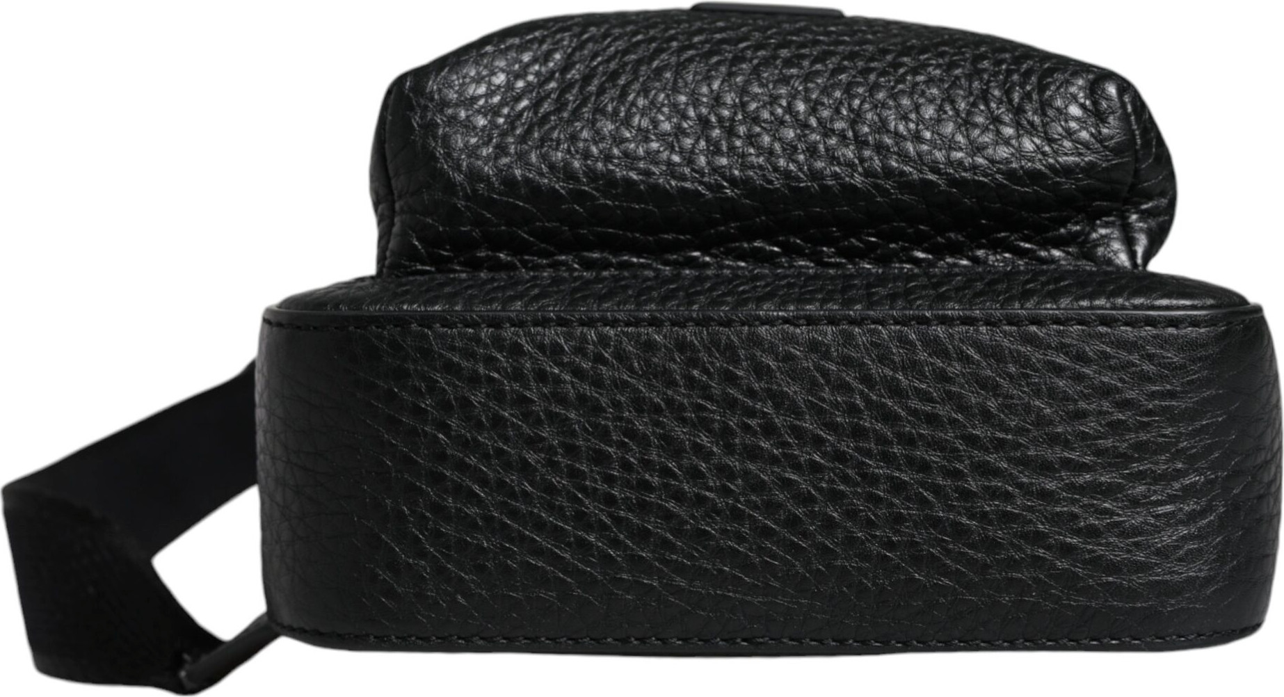 Bodybag Dolce & Gabbana Black Calfskin Leather Logo Plaque