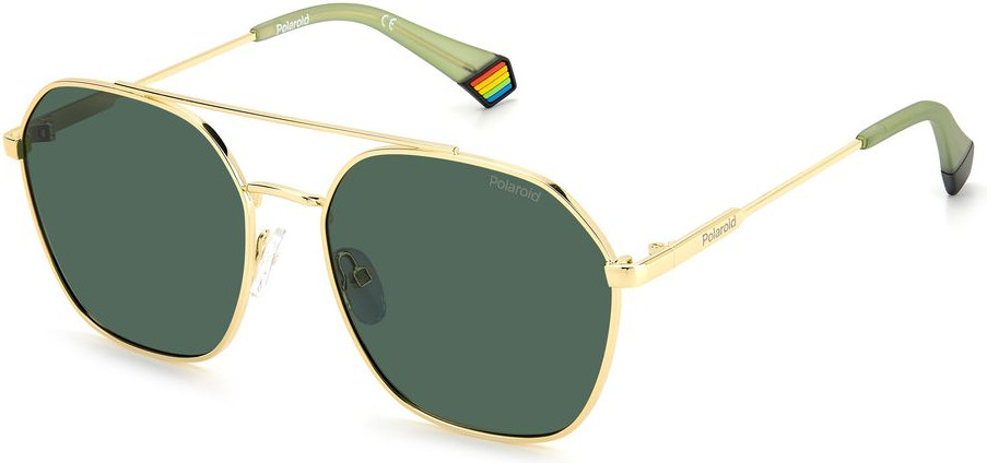 Sunglasses Polaroid Gold Stainless Steel