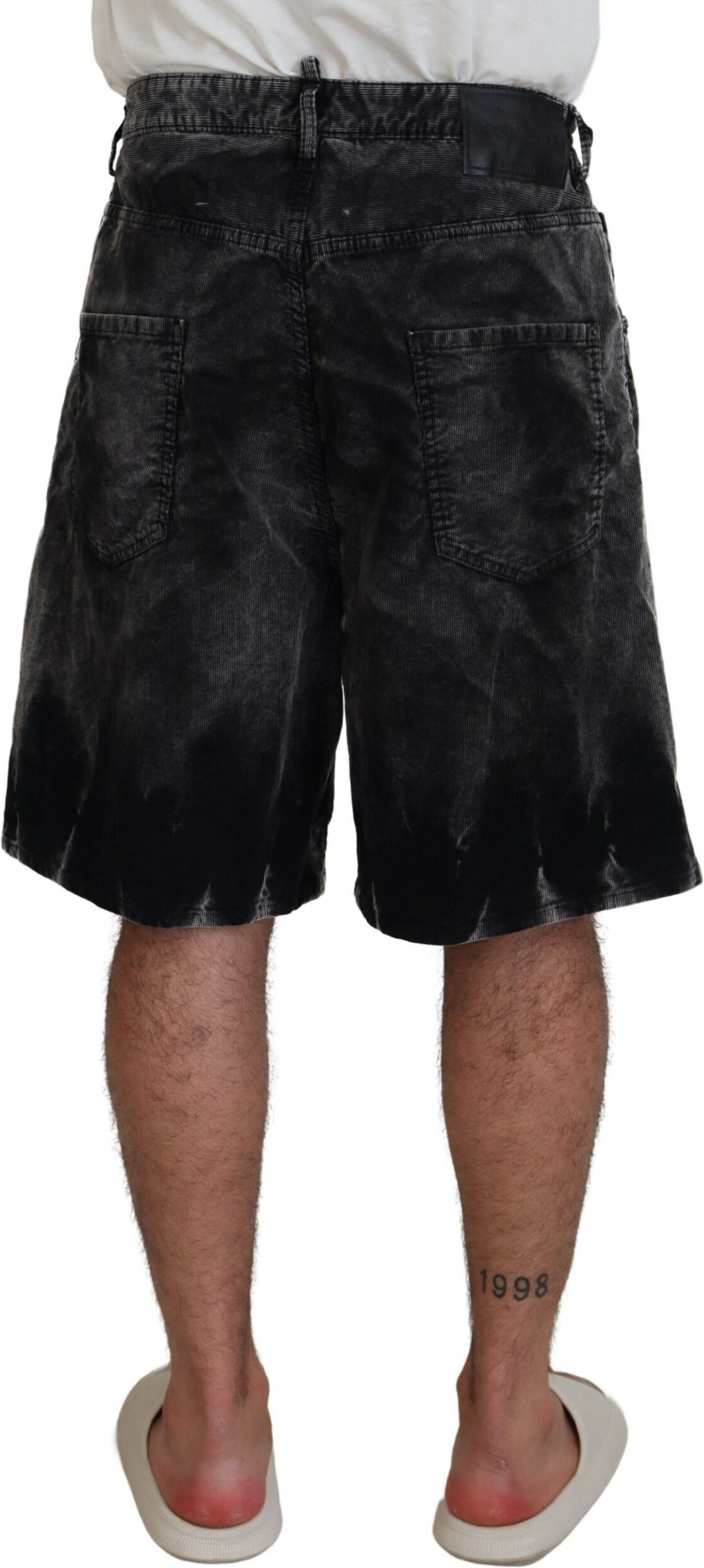 Shorts Dsquared2 Gray Cotton Corduroy Bermuda Shorts