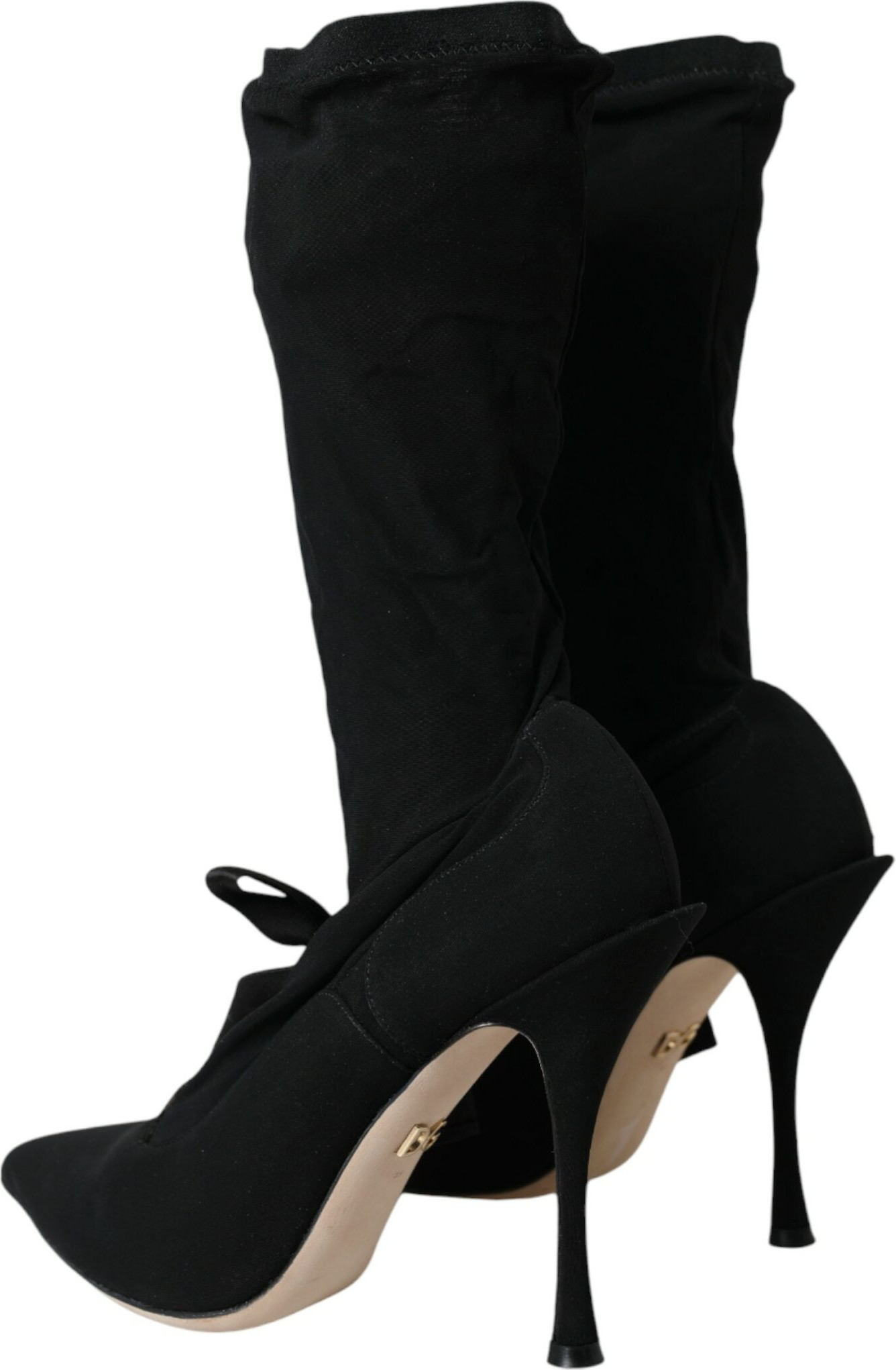 Boots Dolce & Gabbana Qora Stiletto Posnali O'rta Tuyik Chizmalari