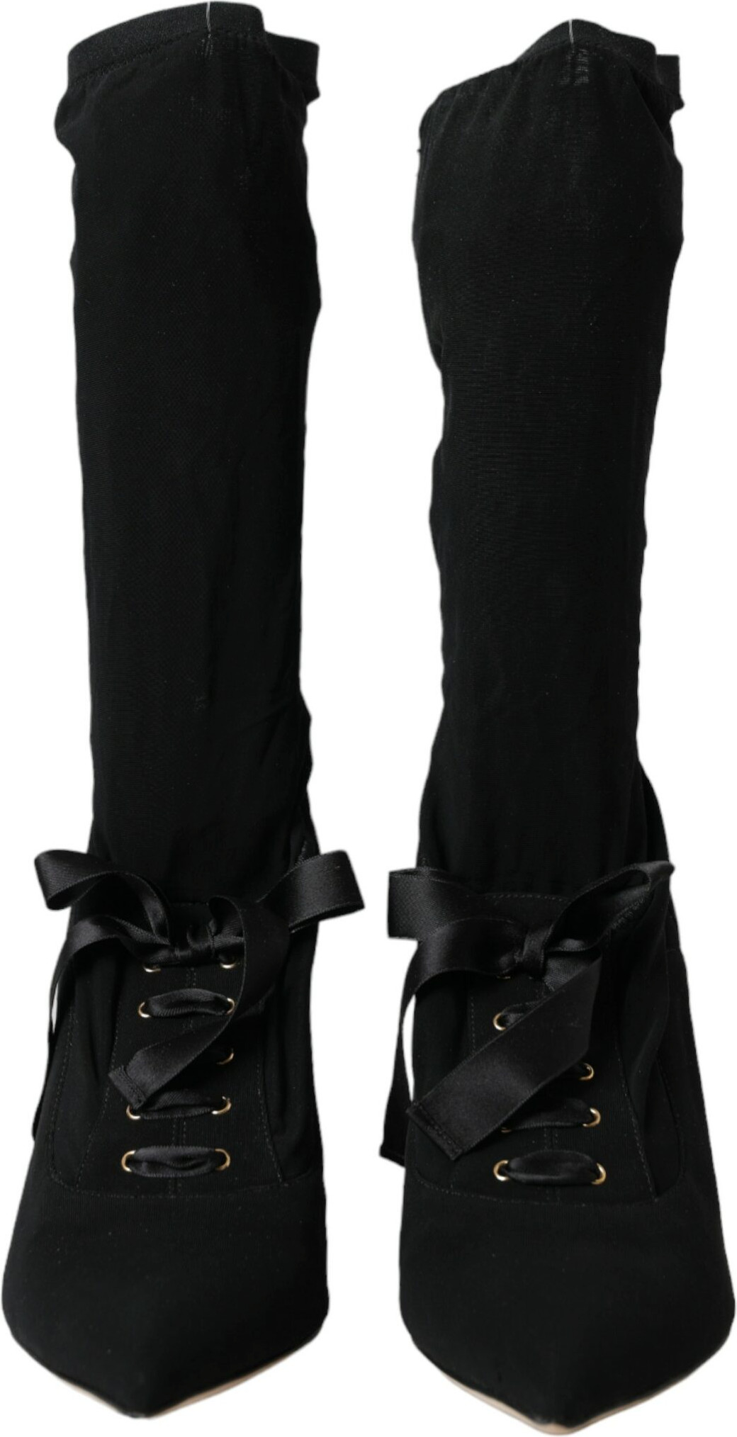 Boots Dolce & Gabbana Qora Stiletto Posnali O'rta Tuyik Chizmalari