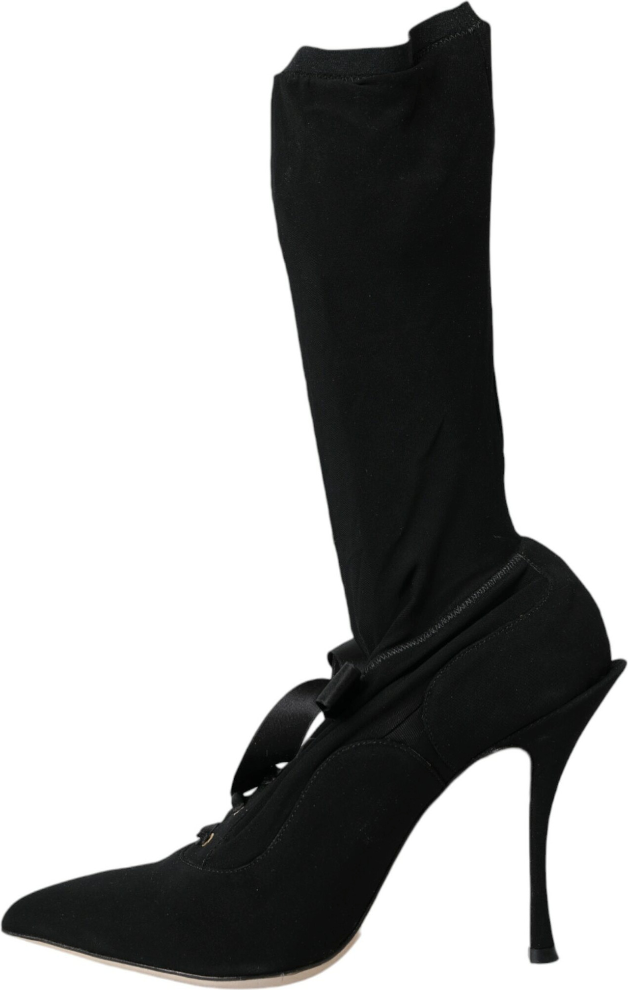 Boots Dolce & Gabbana Qora Stiletto Posnali O'rta Tuyik Chizmalari