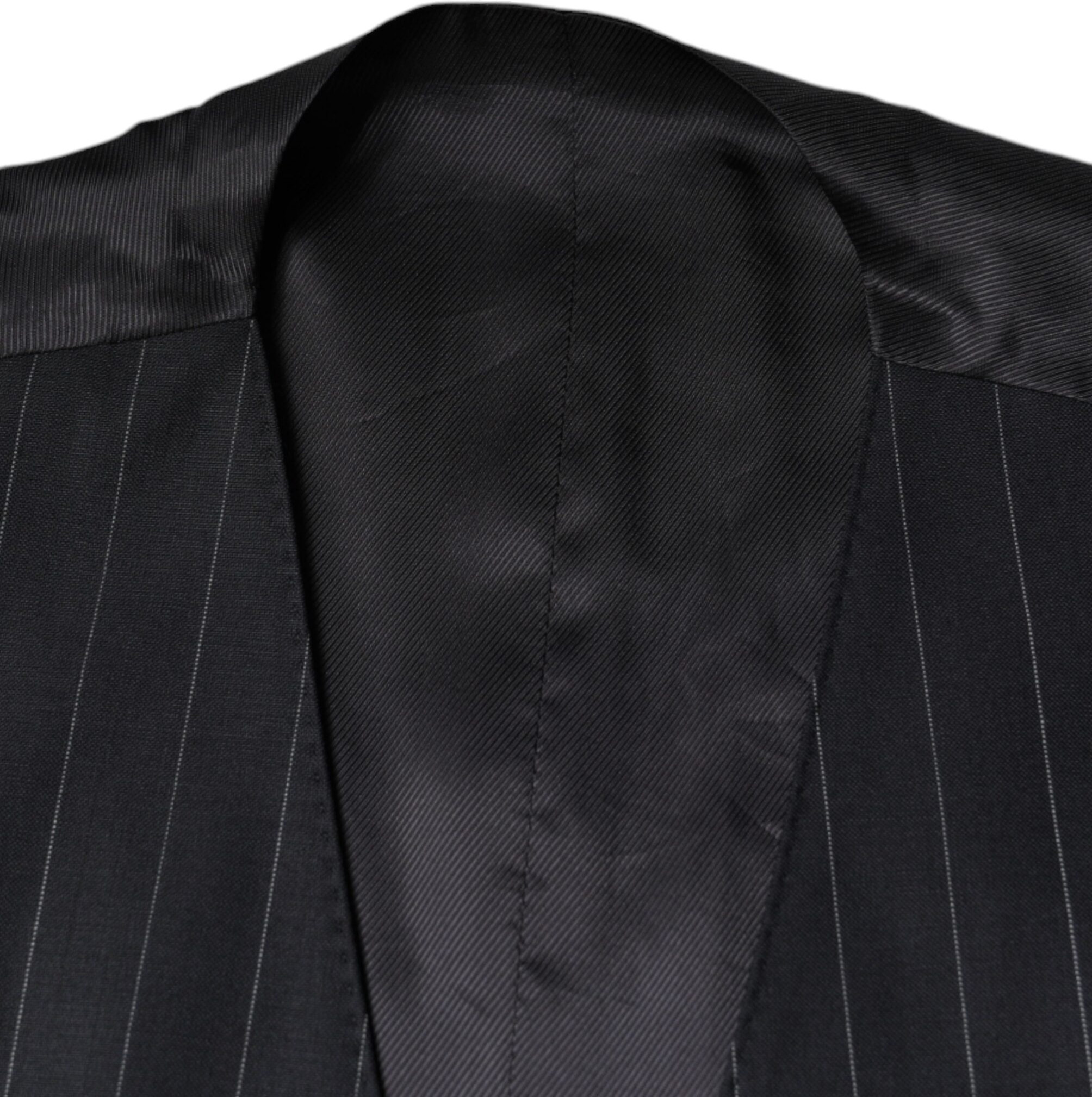 Vest Dolce & Gabbana Black Leather Waistcoat Dress Formal Vest