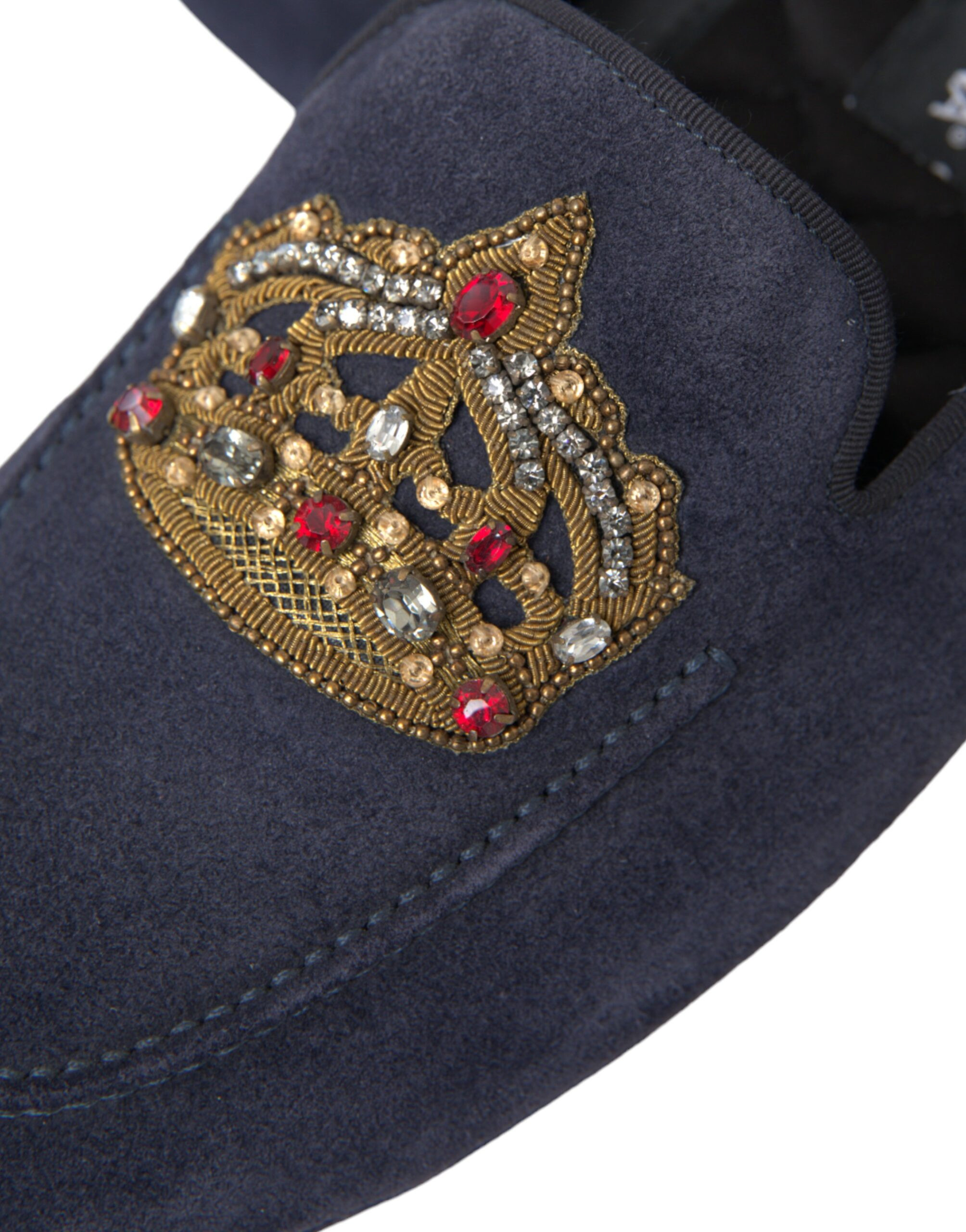 Loafers Dolce & Gabbana Moviy Charm Suede Kristalli Toj