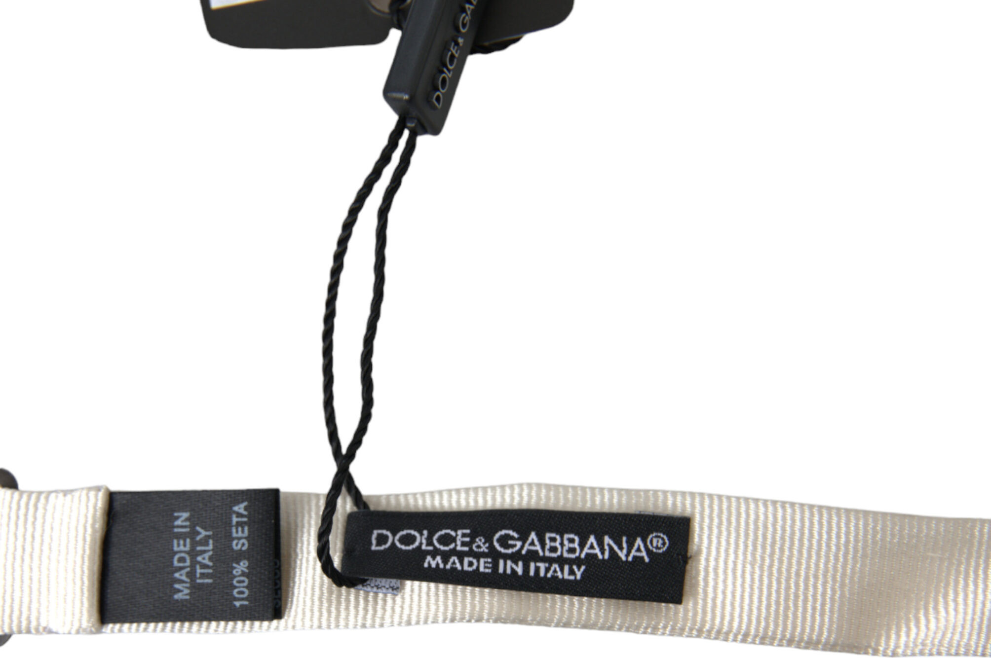 Pepalakcha Dolce & Gabbana Oq Ipak Yupqa Sozlanishi Bog'uvchi Papilyon