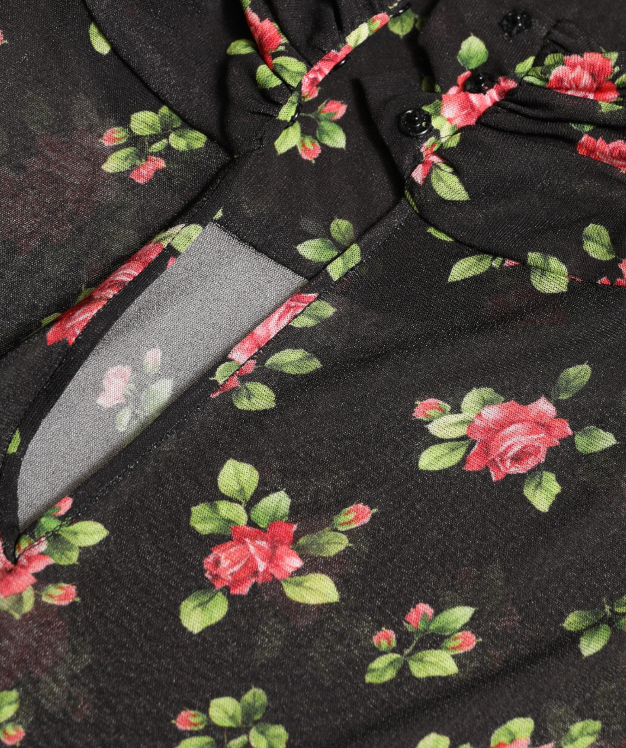 Dolce & Gabbana'dan Qora Gullar Gulchambarli Kesilgan Sheath Maxi Kiyimi