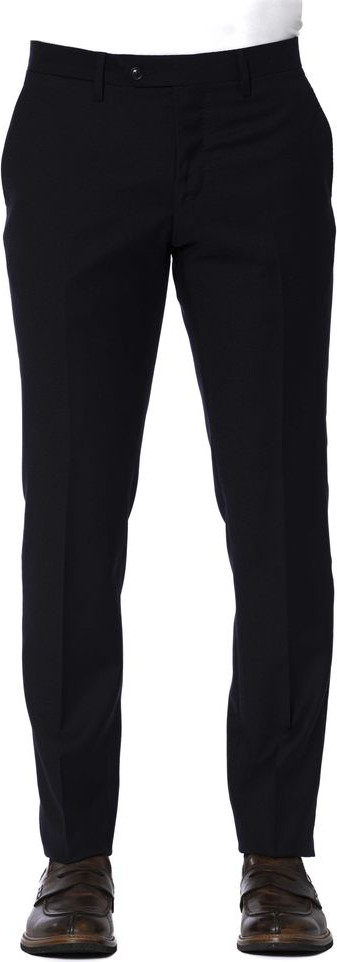Trouser Trussardi Blue Wool Men Trouser