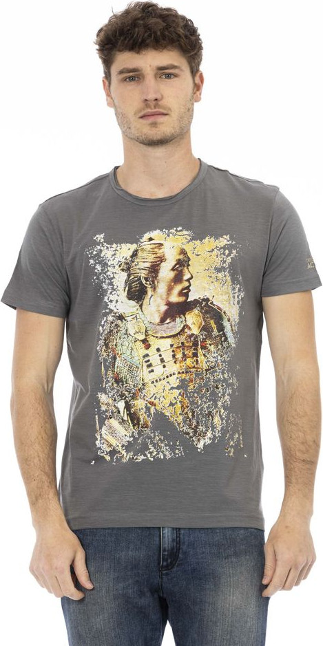 T-shirt Trussardi Gray Cotton Men Short Sleeve 
