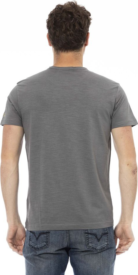 T-shirt Trussardi Gray Cotton Men Short Sleeve 