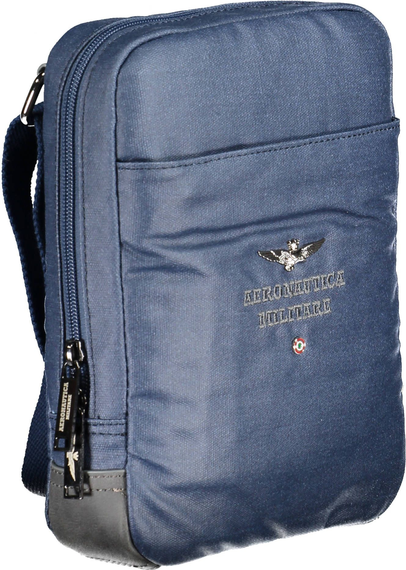 Shoulder Bag Aeronautica Militare Blue Cotton Men