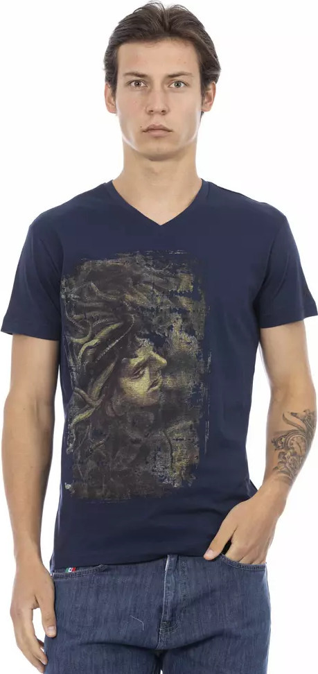 T-shirt Trussardi Blue Cotton Men